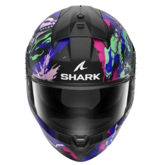 SHARK RIDILL 2 RAGING BEAST – каска в синьо, розово и виолетово с вградени очила и ECE 22.06