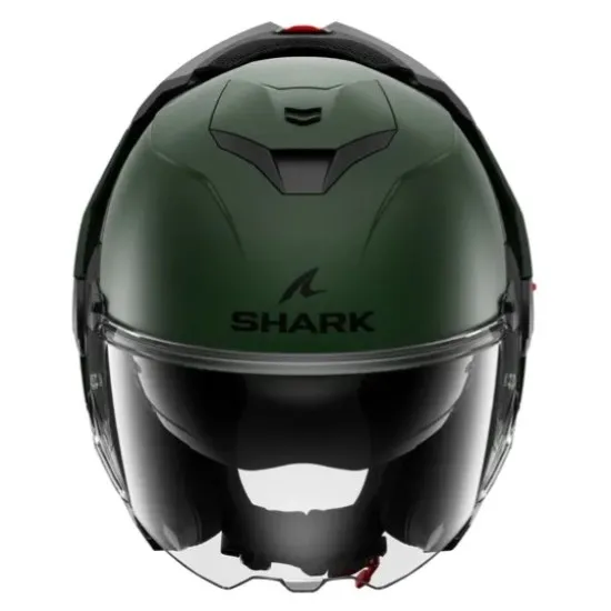 SHARK OXO Mat Dark Green Matt – модуларна каска с Flip-back система и Pinlock