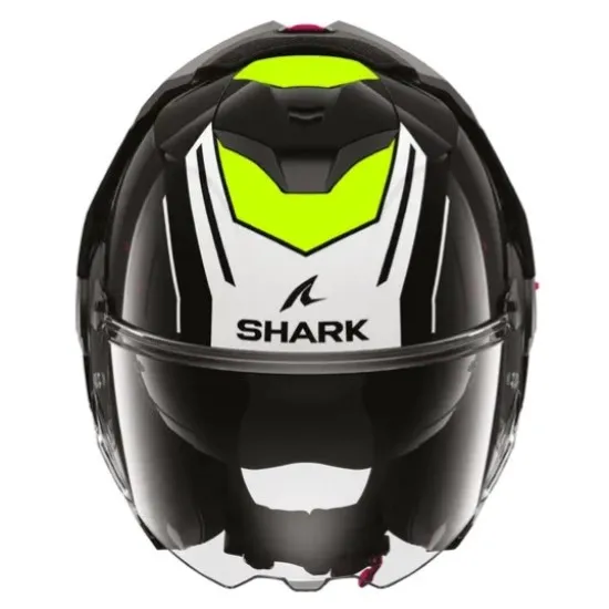 Модуларна каска SHARK OXO RYDGER Black White Yellow – стил, защита и иновации