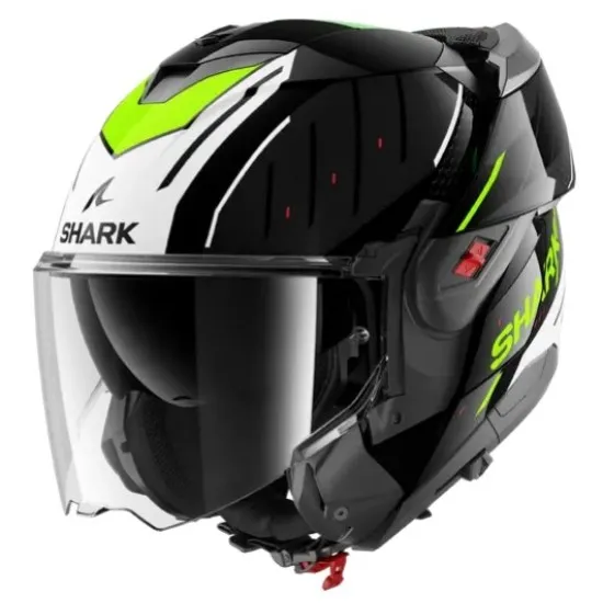 Модуларна каска SHARK OXO RYDGER Black White Yellow – стил, защита и иновации