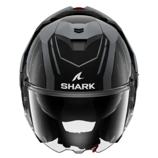 SHARK OXO RYDGER Mat Anthracite Blue Black – модуларна каска с Flip-back, Pinlock и слънчеви очила
