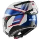 Модуларна каска SHARK OXO SIKTER White Chrome Blue – аеродинамичен дизайн и максимална защита