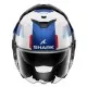 Модуларна каска SHARK OXO SIKTER White Chrome Blue – аеродинамичен дизайн и максимална защита