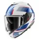 Модуларна каска SHARK OXO SIKTER White Chrome Blue – аеродинамичен дизайн и максимална защита