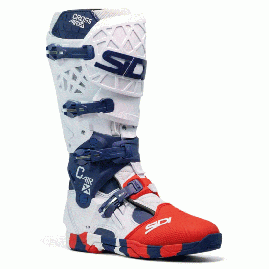 SIDI CROSSAIR X WHITE/NAVY/RED – професионални мотокрос ботуши с уникален дизайн