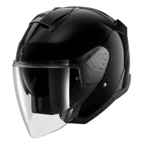 SHARK SKWAL JET MATT BLACK – скутерова каска с UV очила и подготовка за Pinlock