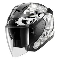 Скутерова каска SHARK SKWAL JET PRANZ Black/White/Gold