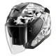 SHARK SKWAL JET PRANZ Black/White/Gold – скутерова каска с визьор и слънчеви очила