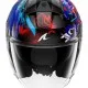 Скутер каска SHARK SKWAL JET PRANZ Mat Black/Blue/Red с UV очила и защита против надраскване