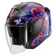 Скутер каска SHARK SKWAL JET PRANZ Mat Black/Blue/Red с UV очила и защита против надраскване