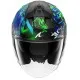Скутерова каска SHARK SKWAL JET PRANZ Mat Black/Green/Blue с UV защита и модерна визия