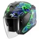 Скутерова каска SHARK SKWAL JET PRANZ Mat Black/Green/Blue с UV защита и модерна визия