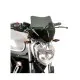 Черна спортна слюда BARRACUDA AEROSPORT монтирана на бял Yamaha FZ6-S с хромирана рама и характерна форма с размери 27x29 см