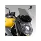 Тонирана спортна слюда BARRACUDA AEROSPORT монтирана на жълт Yamaha XJ6 мотоциклет с размери 27х29 см