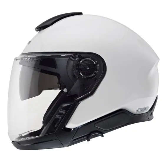 Каска SCHUBERTH J2 GLOSSY WHITE – скутер каска с подвижна брадичка и Bluetooth съвместимост