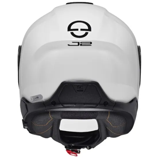 Каска SCHUBERTH J2 GLOSSY WHITE – скутер каска с подвижна брадичка и Bluetooth съвместимост