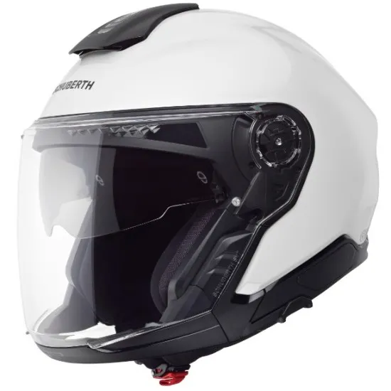 Каска SCHUBERTH J2 GLOSSY WHITE – скутер каска с подвижна брадичка и Bluetooth съвместимост