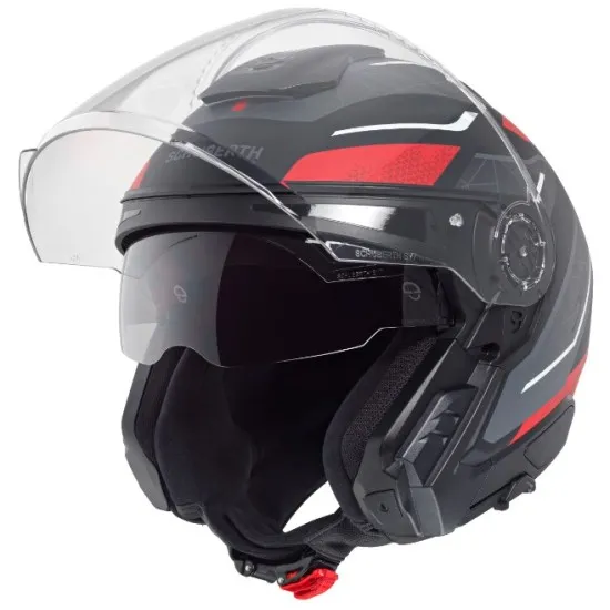SCHUBERTH J2 Sigma Red – Лека и удобна скутер каска с аеродинамичен дизайн