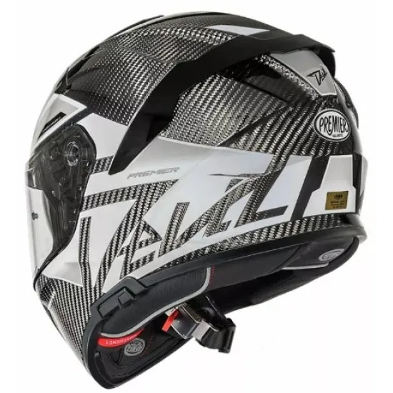 PREMIER DEVIL CARBON MN 8 BM – карбонова мото каска с слънчев визьор и Pinlock