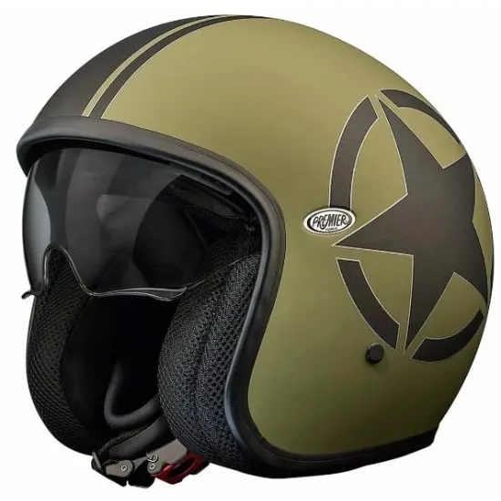Каска PREMIER Vintage Star SG MILBM с трикомпонентна черупка и вградени слънчеви очила