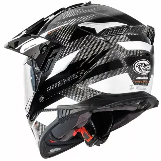 Каска PREMIER DISCOVERY CARBON EA 8 с тъмен визьор и Pinlock защита