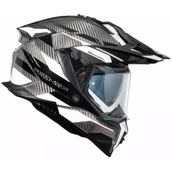 Каска PREMIER DISCOVERY CARBON EA 8 с тъмен визьор и Pinlock защита