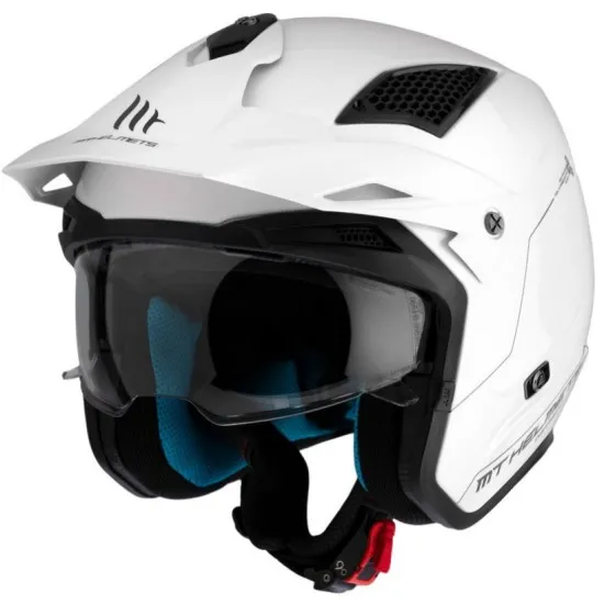 Каска MT DISTRICT SV S SOLID A0 GLOSS WHITE - Каски за скутер от марка MT