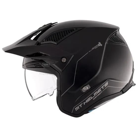 Каска MT DISTRICT SV S SOLID A1 GLOSS BLACK - Каски за скутер от марка MT