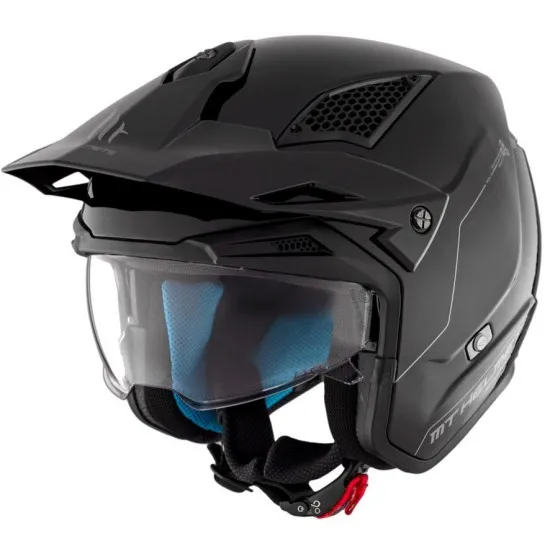 Каска MT DISTRICT SV S SOLID A1 GLOSS BLACK - Каски за скутер от марка MT
