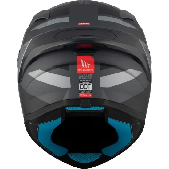 Каска MT TARGO S BRITAIN C2 MATT BLACK/GRAY с антискрач визьор и спортен дизайн