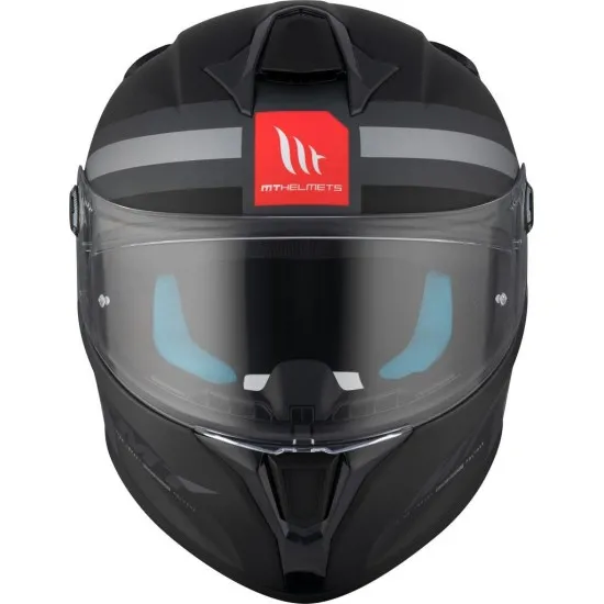 Каска MT TARGO S BRITAIN C2 MATT BLACK/GRAY с антискрач визьор и спортен дизайн