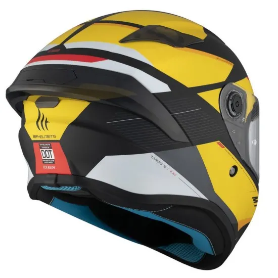 Каска MT TARGO S KAY B3 MATT BLACK/YELLOW с вентилационни отвори и антискрач визьор