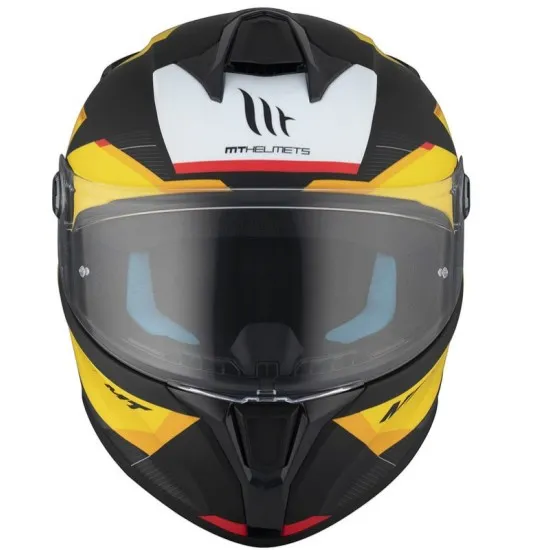 Каска MT TARGO S KAY B3 MATT BLACK/YELLOW с вентилационни отвори и антискрач визьор