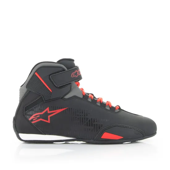 Мото боти ALPINESTARS SEKTOR BLACK/RED/GREY с микрофибърна конструкция и TPR защита