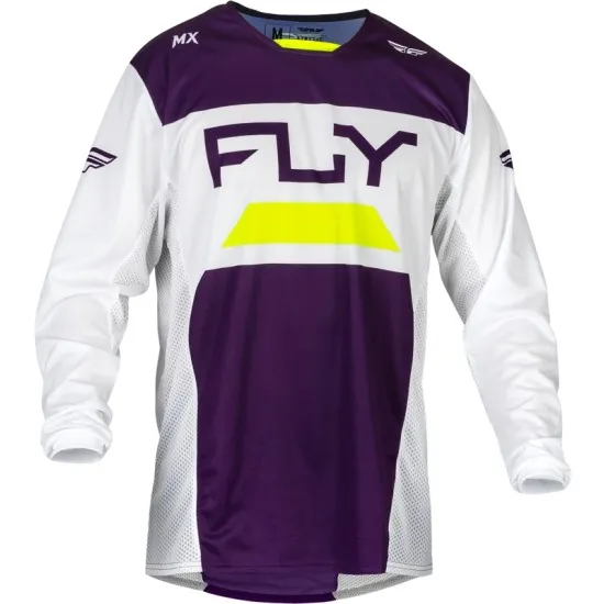 Мотокрос блуза FLY RACING Kinetic Reload- Deep Purple/White/Hi-Vis - Мотокрос джърси от марка Fly Racing
