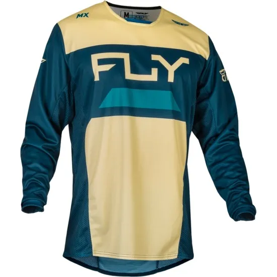 Мотокрос блуза FLY RACING Kinetic Reload- Ivory/Navy/Cobalt - Мотокрос джърси от марка Fly Racing