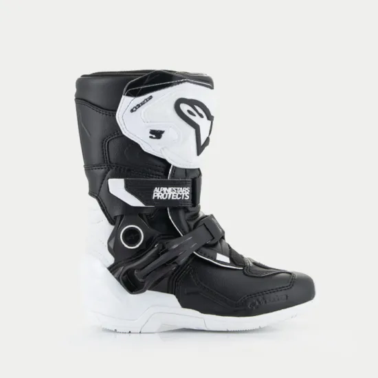Детски мотокрос ботуши ALPINESTARS Tech 3S KIDS WHT/BLK - Детски мото ботуши от марка Alpinestars