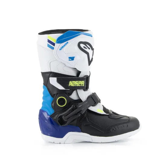 Детски мотокрос ботуши ALPINESTARS Tech 3S KIDS WT/BK/B - Детски мото ботуши Детски мотокрос ботуши ALPINESTARS Tech 3S KIDS WT/BK/B - Детски мото ботуши от марка Alpinestars