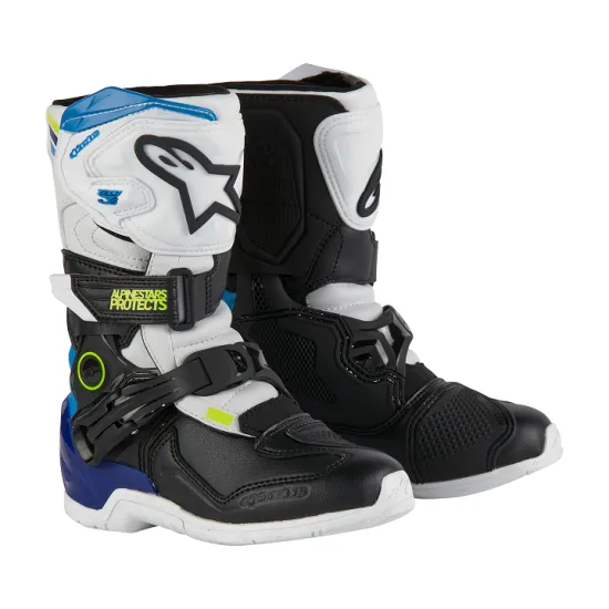 Детски мотокрос ботуши ALPINESTARS Tech 3S KIDS WT/BK/B - Детски мото ботуши Детски мотокрос ботуши ALPINESTARS Tech 3S KIDS WT/BK/B - Детски мото ботуши от марка Alpinestars
