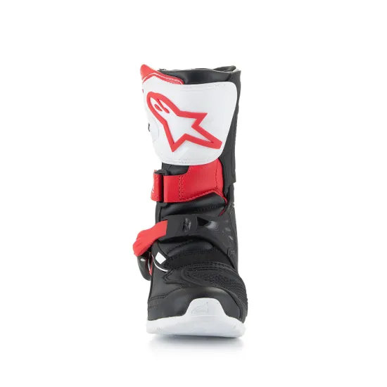 Детски мотокрос ботуши ALPINESTARS Tech 3S KIDS WT/BK/R - Детски мото ботуши от марка Alpinestars