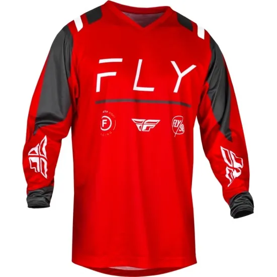 Мотокрос блуза FLY RACING F-16 Riding -Red/Charcoal/White - Мотокрос джърси от марка Fly Racing
