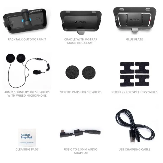 Интерком комуникация CARDO packtalk OUTDOOR black - Интеркоми от марка Cardo