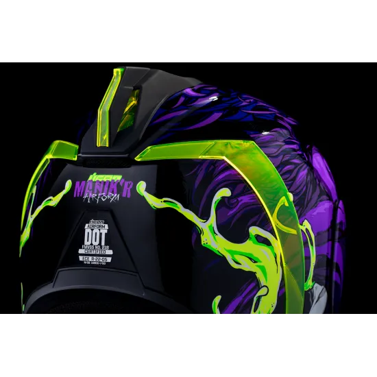Каска ICON Airform™ Manik'RR MIPS® PR с лилав визьор и модерни графики