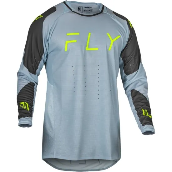 Мотокрос блуза FLY RACING Evolution DST - Ice Grey/Charcoal/Neon Green - Мотокрос джърси от марка Fly Racing