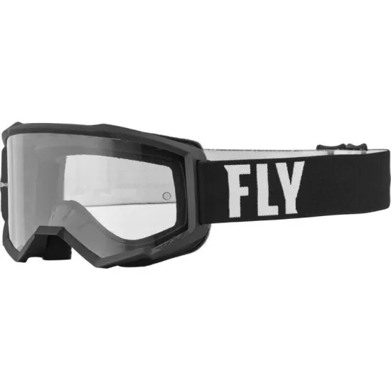 Мотокрос очила FLY RACING Focus Black/White - Clear Lens - Мотокрос очила от марка Fly Racing