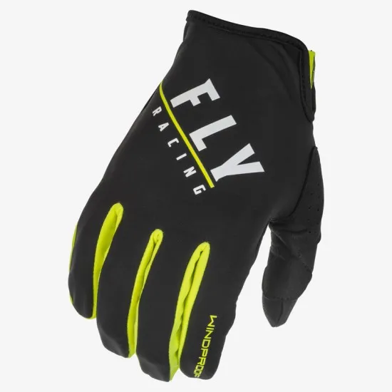 Мотокрос ръкавици FLY RACING Windproof- Black/Neon Yellow - Мотокрос ръкавици от марка ONeal