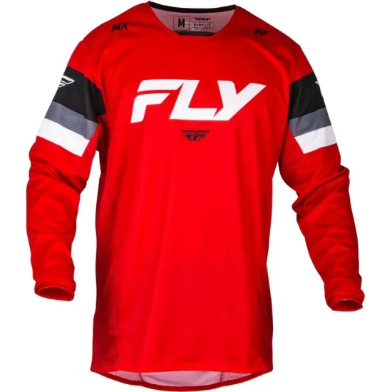 Мотокрос блуза FLY RACING Kinetic Prix- Red/Grey/White - Мотокрос джърси от марка Fly Racing