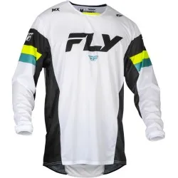 Мотокрос блуза FLY RACING Kinetic Prix- White/Black/Hi-Vis
