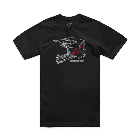 Тениска ALPINESTARS CSF MX HELMET BLK - Тениски от марка Alpinestars