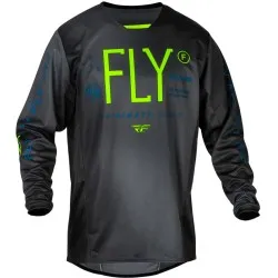 Детска мотокрос блуза FLY RACING Kinetic Prodigy- Charcoal/Neon Green/True Blue